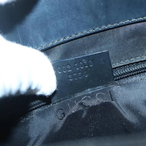 GUCCI Bamboo Hand Bag Leather Black 002 1010 3754 Auth 133382 - Picture 12 of 16